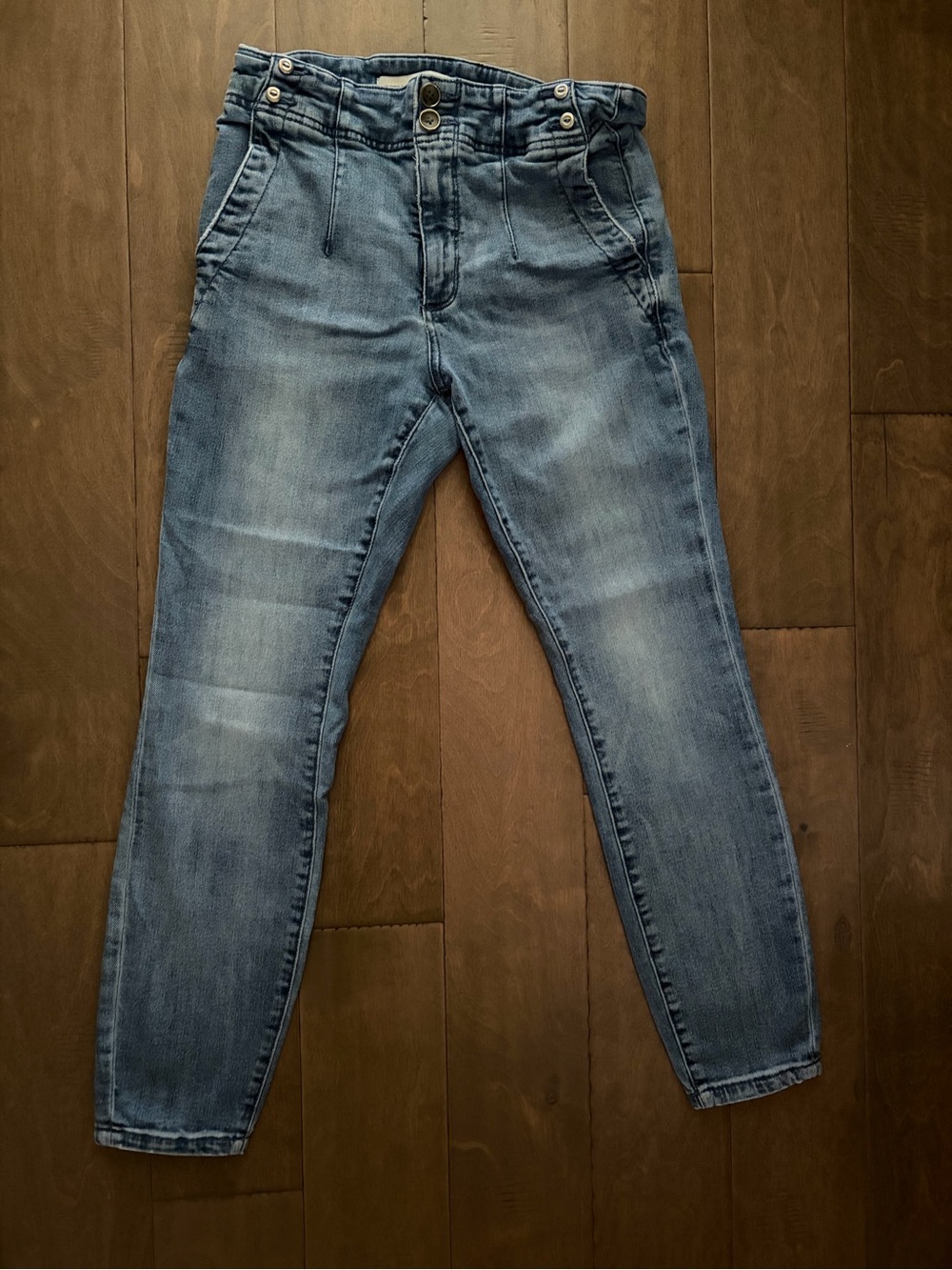 Anthropologie Pilcro Darted High Rise Skinny Jeans - Medium Wash
